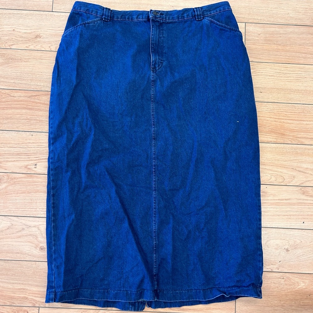 Riders casual 22w medium wash denim maxi dress